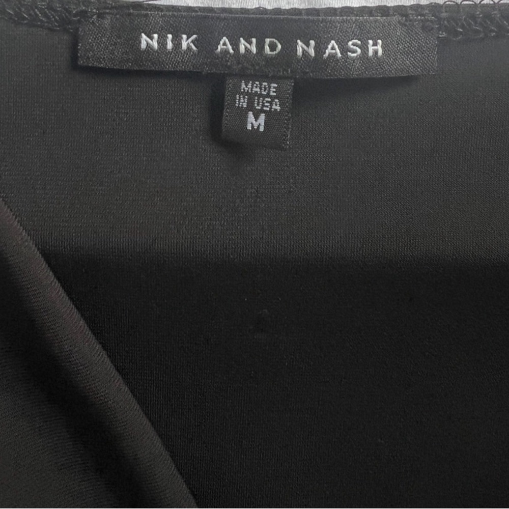 Nick & Nash Sleeveless Black Faux Wrap Dress Size Medium - Picture 6 of 7
